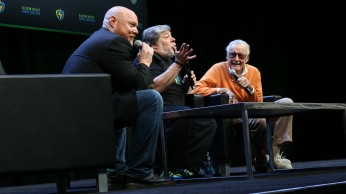Stan Lee and Steve Wozniak at Silicon Valley Comic Con